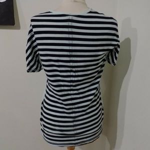 LULULEMON Mint Green and Black Striped Top, 8